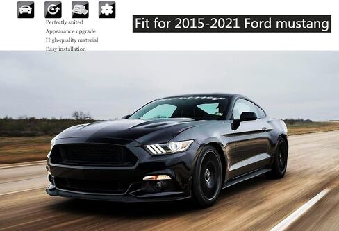 غطاء عجلة القيادة لملحقات Ford Mustang 2015 2016 2017 2018 2019 2020 2021، ملحقات السيارة الداخلية، ألياف الكربون (ألياف الكربون السوداء) in Saudi Arabia