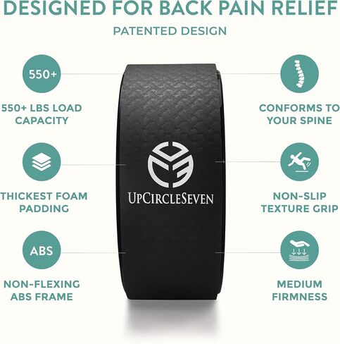 مجموعة عجلات اليوغا UpCircleSeven - عجلة دعم اليوغا الأقوى والأكثر راحة، 3 عبوات لآلام الظهر والتمدد (12، 10، 6 بوصات) in Saudi Arabia