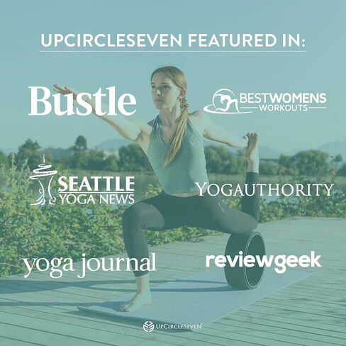 مجموعة عجلات اليوغا UpCircleSeven - عجلة دعم اليوغا الأقوى والأكثر راحة، 3 عبوات لآلام الظهر والتمدد (12، 10، 6 بوصات) in Saudi Arabia