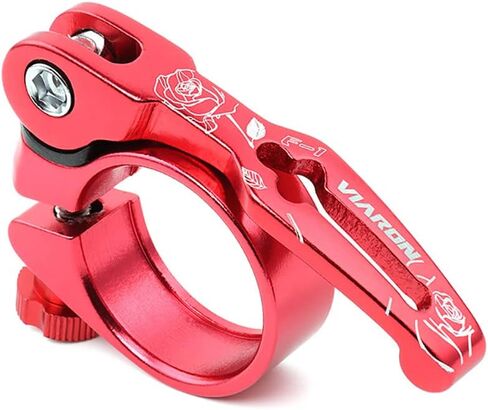 Bike Seat Post Clamp Aluminium Alloy Quick Release Bicycle Seat Clamp 31.8/34.9MM (Black, 31.8mm) in Saudi Arabia