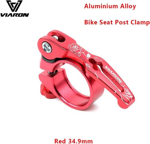 Bike Seat Post Clamp Aluminium Alloy Quick Release Bicycle Seat Clamp 31.8/34.9MM (Black, 31.8mm) in Saudi Arabia
