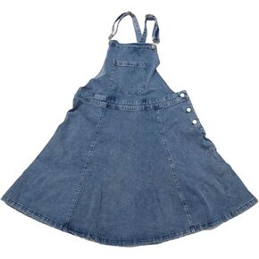 Agnes Orinda Plus Size Denim Overall Dress for Women Jeans Jumpers Adjustable Strap Suspender Skirts
