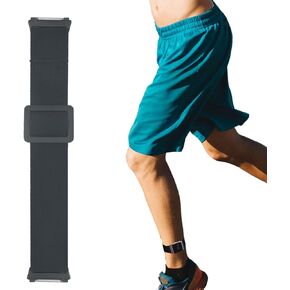Adjustable Elastic Armband or Ankle Band for Compatible with Fitbit Ionic Smartwatch, Stretchy Band for Men and Women (Black)