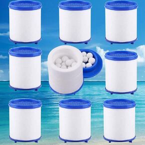 9 Pack Water Faucet Filter Cartridge Replacements, Faucet Water Filter Replacements for Faucet Kitchen Bathroom Sink Filter Removes Chlorine Fluoride Heavy Metals Hard Water