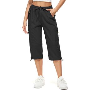 Women's Cargo Capris Pants Casual Hiking Lightweight Quick Dry Travel Summer Pants for Women in Kuwait