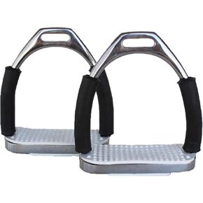 Horse Saddle English Riding Flex Fillis Iron Double Jointed Stirrups 51112