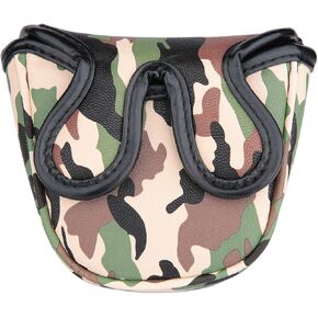 Green Camouflage Golf Club Mallet Head Cover for Center Shaft Putter