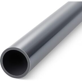 2 Inch(2.0) Schedule 40 PVC Pipe Gray Custom Length-2ft Feet DIY Plastic Pipe for Home, Garden, Indoor and Outdoor Projects