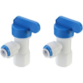 Quick Connect Tank Ball Valve For Water Purification Systems And Reverse Osmosis System Pressurized Water Storage Tank (1/4" Female NPTF x 3/8" OD Quick Connect)