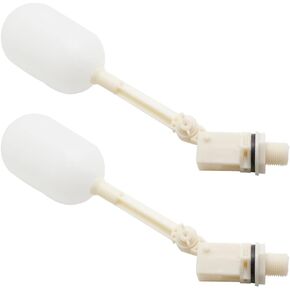2PCS Float Ball Valve DN20 3/4" Male Thread PE Floating Ball ABS Valve Automatic Switch for Pool, Livestock Water Trough, Aquariums, Aquaculture, Hydroponics and Reservoir Water Level Control