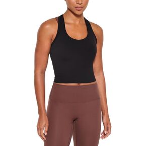 Ukaste Women's Studio Essential Racerback Cropped Tank Top Sleeveless Workout Tops Athletic Yoga Shirts