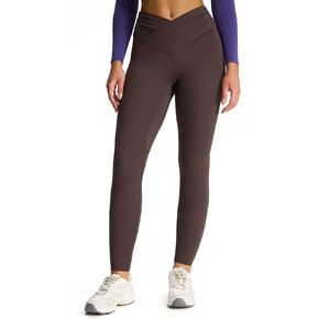 Aoxjox High Waisted Yoga Pants for Women Hidden Scrunch Cross-Waist Buttery Soft Crossover Workout Venus Leggings 26"