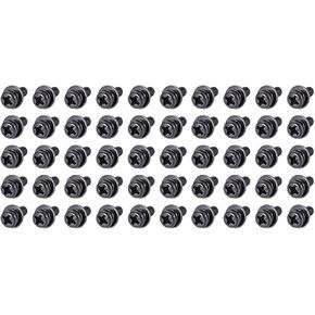 uxcell M3 x 8mm Carbon Steel Phillips Pan Head Machine Screws Bolts Combine with Spring Washer and Plain Washers 50pcs