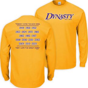 Smack Apparel Los Angeles Basketball Fans. Dynasty Gold T-Shirt (Sm-5X)