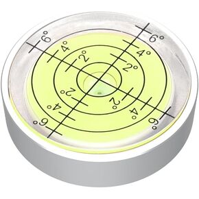 1.3X0.34 Inch Horizontal Bubble Level Precision Bulls-eye Circular Bubble Level (1.3"-white)