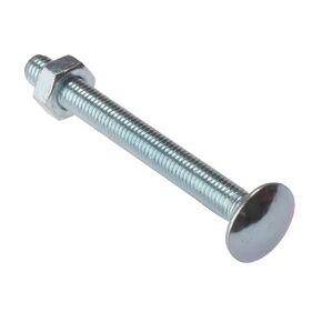 Carriage Bolt & Nut ZP M6 × 75mm Bag 10