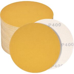 6-Inch No Hole Sanding Discs Hook and Loop, 100-Grit Orbital Sander Sandpaper for Woodworking and Automotive Metal, 70-Pack
