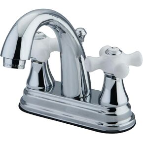 Kingston Brass KS7611PX English Vintage 4" Centerset Bathroom Faucet, Polished Chrome