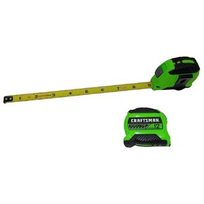 Craftsman 12' High Visibility Tape Measurer Measure Compact with Belt Clip, Lock