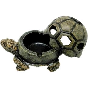 Turtle Ashtrays for Cigarettes Ashtray with Lid, Cute Resin Ash Holder for Indoor Outdoor Home Office and Car - Cigar Ashtray, Creative Cigarettes Ash Tray (Turtle Ashtray)