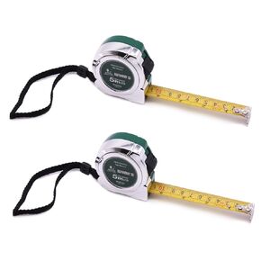 2 Packs Tape Measures Retractable 16 ft, Length 16 Foot Wide 3/4-inch, Retraction Control and Self-Lock, Solid Chrome Finish (Chrome)