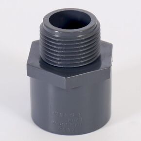 836 Series - Schedule 80 PVC Fittings (Black) - Male Adapter Connector - 3/4" (MIPT x SOC) / Plumbing (836-007) (1 Pack)