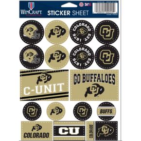 WinCraft NCAA Colorado Buffaloes Sticker Variety Set, 5" x 7" Inch Sheet Vault