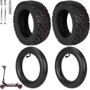 2 Pcs 80/65-6 E-Scooter Tires Off-Road Tires,255x80 Rubber Tire,10x3 Tires with Inner Tube For Zero 10X/Kaabo Wolf Warrior Mantis/Kukirin G2 max/Kukirin G3 pro E-Scooter