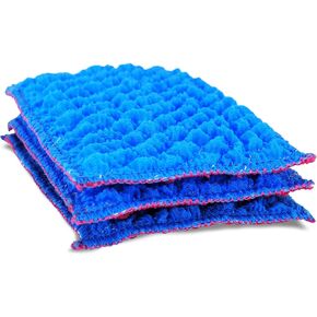 Durable Dish Cloth for Washing Dishes - Reusable Scouring Pad- Sponge Alternative for Non-Scratch Cleaning - for Dishes, Tiles, Floor and other Surfaces - Pack of 3