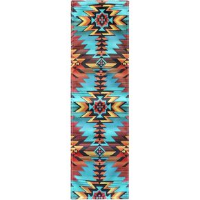 GLENLCWE Southwestern Native Indian American Aztec Navajo Print Table Runner,72Inch Long Table Cover Rectangle Table Runner for Men Women