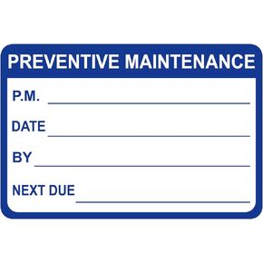 Preventative Maintenance Stickers,2x3 inch 200pcs Blue Preventative Waterproof Maintenance Stickers for Equipment