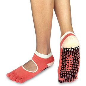 Non-slip Pilates Grip Socks Yoga Socks for Women with Grips, Five Toe Socks for Pilates, Barre, Ballet, Fitness
