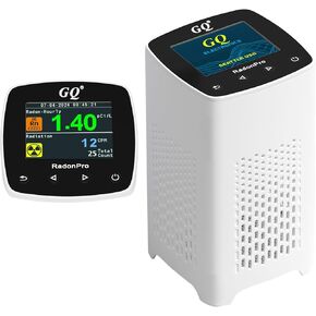 GQ Radon Detector Radon Pro 2-in-1 Radon Monitor Nuclear Radiation Detector Geiger Counter simultaneously Detection Fast Accurate Color Simple Display USA Design