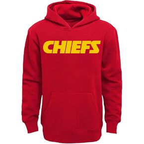 NFL Kids Youth 8-20 Team Color Official Workmark Logo Fleece Sweatshirt Pullover Hoodie