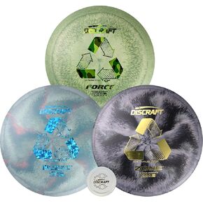 Recycled ESP 3-Pack Disc Golf Set - Includes Buzzz, Force, Zone - 100% Recycled Material, Eco-Friendly Performance Discs. Disc Colors, Foils, and Weights Will Vary.