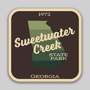 Sweetwater Creek State Park Georgia Decal Sticker | 4-Inches by 4-Inches | 5-Pack Premium Quality Vinyl Sticker | UV Protective Laminate | SP937