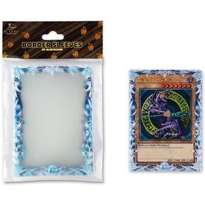 Slevechief ® Premium Border Trading Card Sleeves | أكمام بطاقات متينة وواضحة مع تصميم خاص على الحدود | تناسب الأكمام yugioh ، أكمام بطاقة MTG والمزيد | الحجم القياسي | 70 حزمة in Kuwait