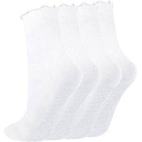 Jaciya Pilates Socks Non Slip Socks for Women Ruffle Socks