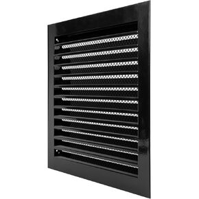12" x 12" Inch Galvanized Steel Vent Cover - Industrial Air Vent Louver - Metal Soffit Vent with Built-in Protection Screen - Mesh - Square Vent Grille for House Or Garage Wall