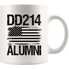 DD214 خريجي الهدايا المخضرمة العلم الأمريكي الوطني لجد أبي العم من حفيد حفيد الابنة ابنة أخت الابن أخي الخزف 11 أوقية أبيض