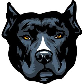 WickedGoodz Pit Bull Decal - Dog Breed Bumper Sticker - for Laptops Tumblers Windows Cars Trucks Walls - Black and Blue