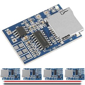 5PCS TF Card MP3 Decoder Board GPD2846A 2W Mixed Mono 3.7-5V Power Amplifier Module for Arduino Support FM Radio Audio Mode with Cable 24AWG
