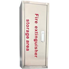Fire Extinguisher Cabinet， Heavy Duty Fire Extinguisher Holder，Surface Mounted 304 Stainless Steel, Wall Mounted，Fits 5-10 lb Extinguishers