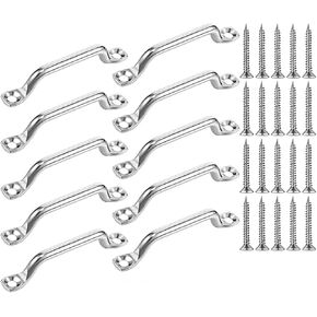 Bimini Top Strap Pad Eye Footman Loop, Eye Straps Stainless Steel Boat Top Pad Eye with Screws, Tie Down Anchor Point, Tie Down Kayak Deck Loops Eye Straps for Kayak Canoe Rigging