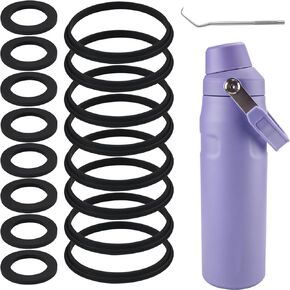 (16 pcs) ubber Seal Replacement for Stanley IceFlow Fast Flow Water Bottle,Seal Gasket for Stanley IceFlow 16oz/24oz/36oz/50oz Bottle Leak Proof Insulated Travel