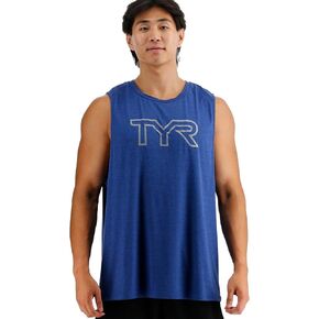 TYR MMTKSO3A981XL M Muscle Tank DEEP Ultramarine Heather XL