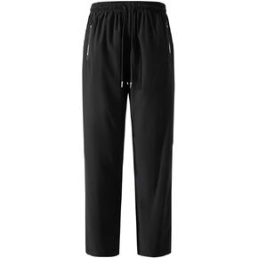 FoxQ Men's Sweatpants Quick Dry Jogger Hiking Pants with Secure Zipper Pockets Athletic Pants for Gym,Running,Workout