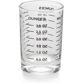 Shot Glass Measuring Cup 3 Ounce/90ML Liquid Heavy High Espresso Glass Cup Black Line