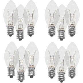 Himalayan Glow Salt Lamp Light Bulbs - Night Light Bulbs - 15 Watt Light Bulbs for Lamp - E12 Incandescent Bulbs - High Temp Resistance