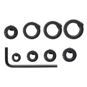 8pcs Drill Bit Stop Collar Set, Metric Drill Depth Stop Collar Set with an Allen Wrench for Tighten The Stops Set-Screws (1/8", 3/16", 1/4", 5/16", 3/8", 7/16", 1/2", 5/8")